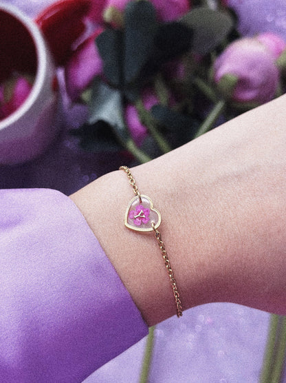 Cœur en Fleurs ❘ Bracelet en Acier Inoxydable