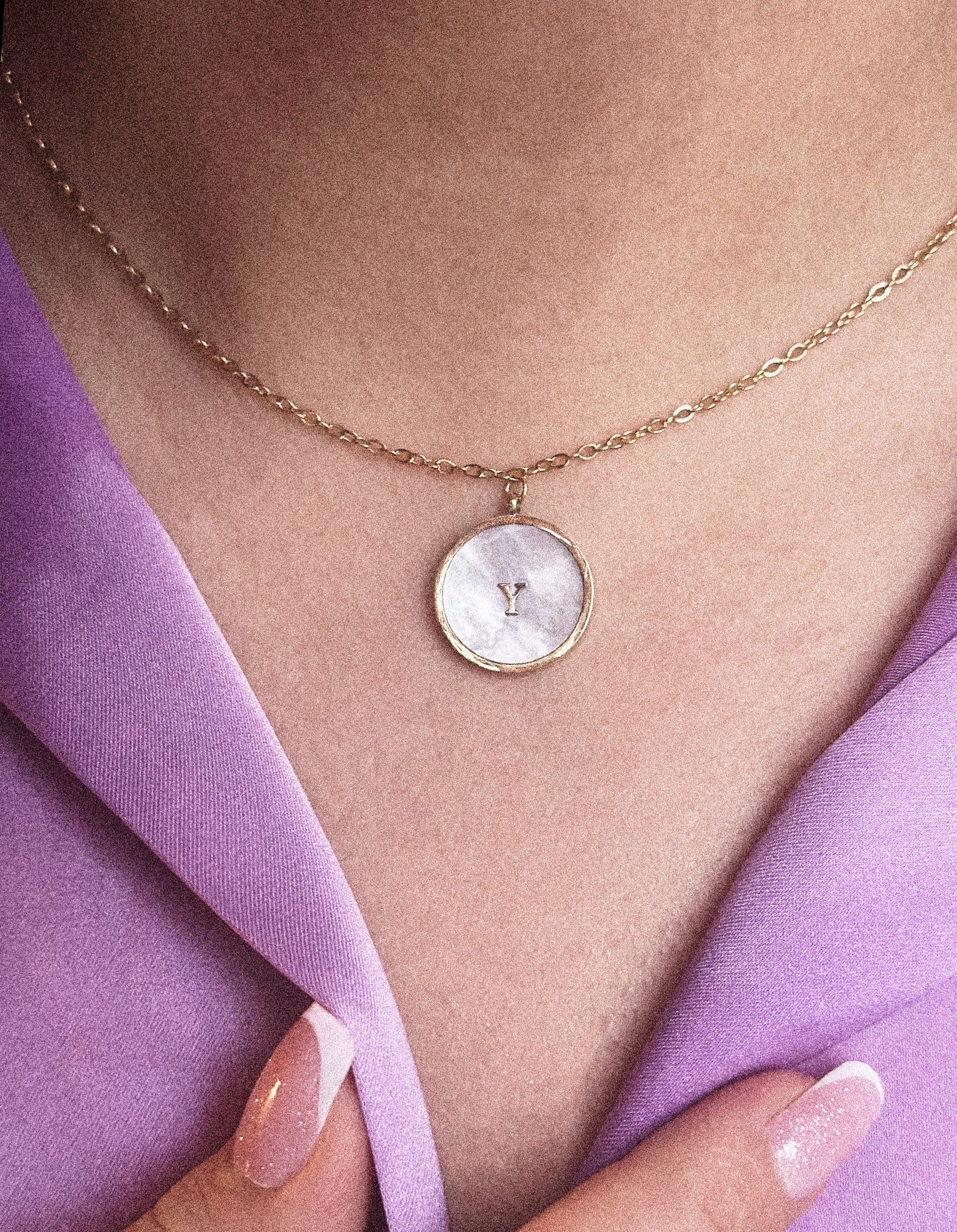 Signature Nacrée ❘ Collier en Acier Inoxydable